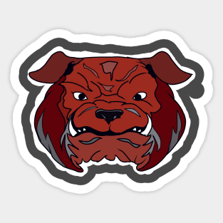 Angry bulldog face Sticker